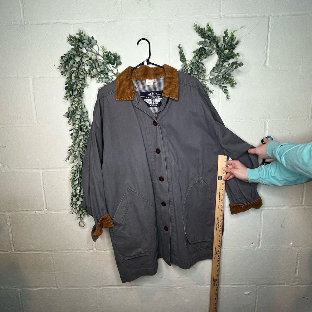 Docker's Women's Gray Jacket with Tan Collar - Picture 5 of 10